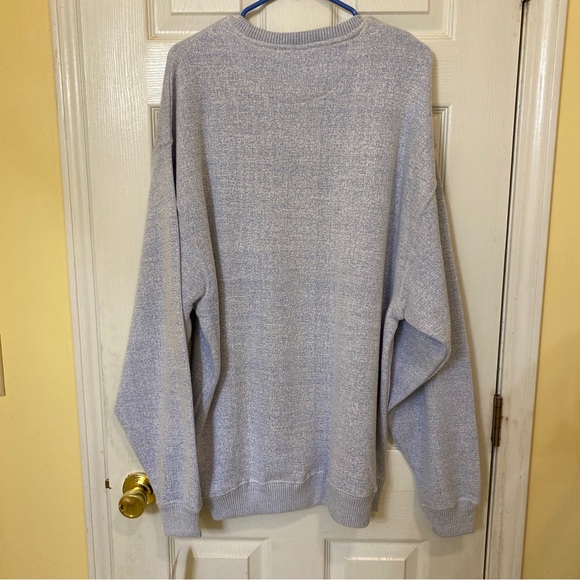 Crewneck Sweater in Blue with Ribbed Hem - Picture 3 of 5